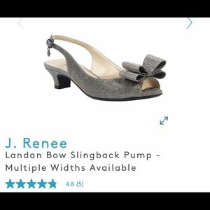 J. Renee, landan bow sling back pump
